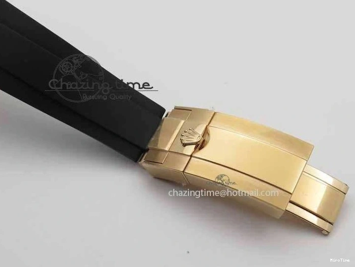 MiroTime 0316 RelaxedFit Daytona 116515 Noob 1:1 Best Edition Rose Gold Dial On Black Rubber Strap A7750(Free Extra Strap) 3740